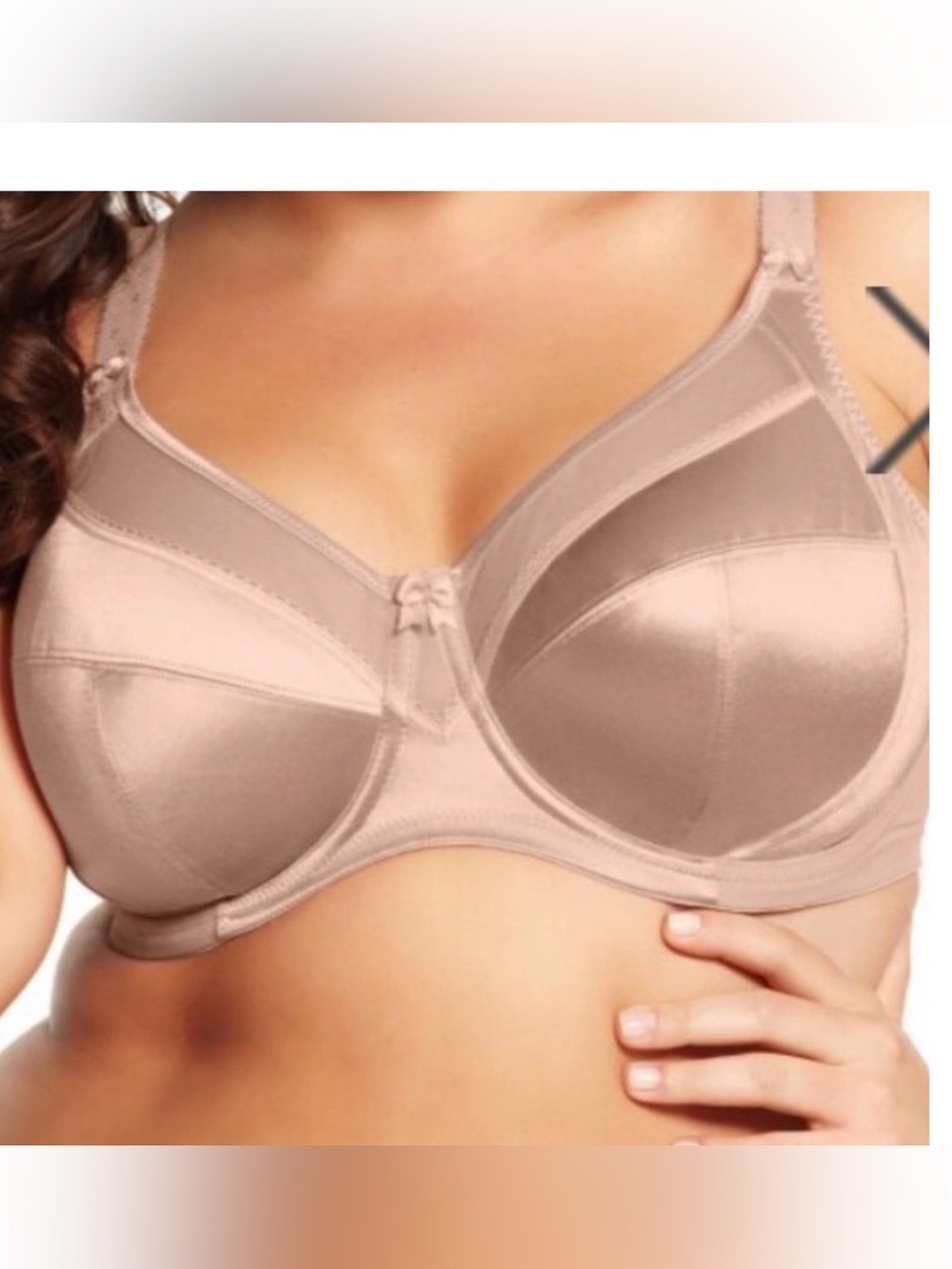 Goddess Keira Beige Banded Underwire Full Figure Bra 36K GD6090FAN